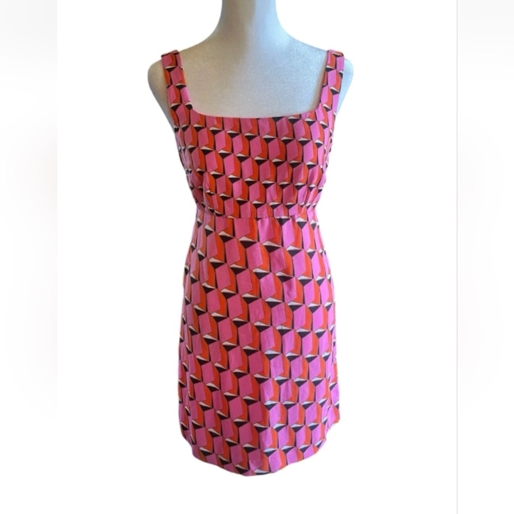 DVF Dress Diane Von Furstenberg X Target Womens Sz 8 M Shift Pink Modern